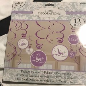 Mr. Mrs., I do, Love Swirl decorations
